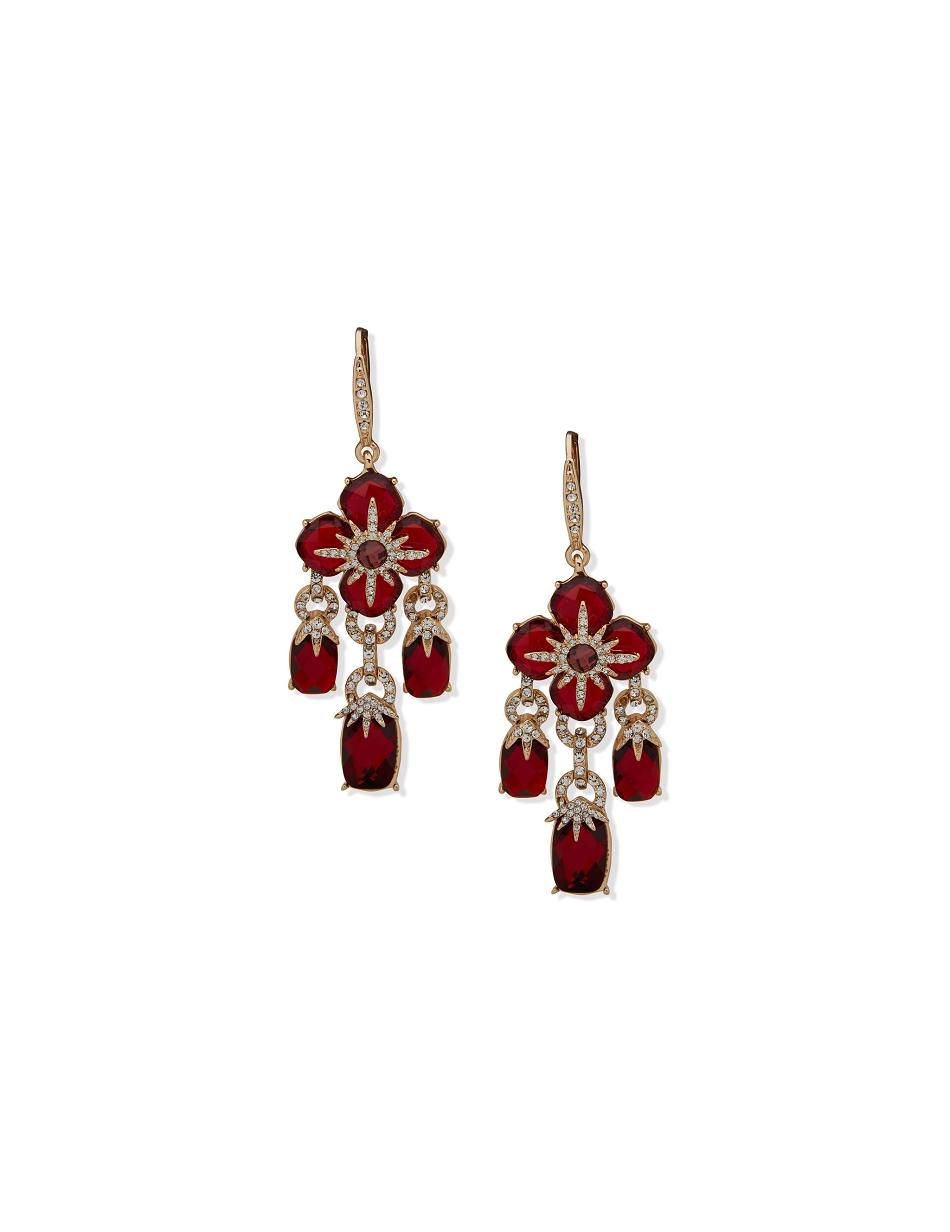 Earring Anne Klein Poinseta Chandelier Pierced   | MLB-3055382